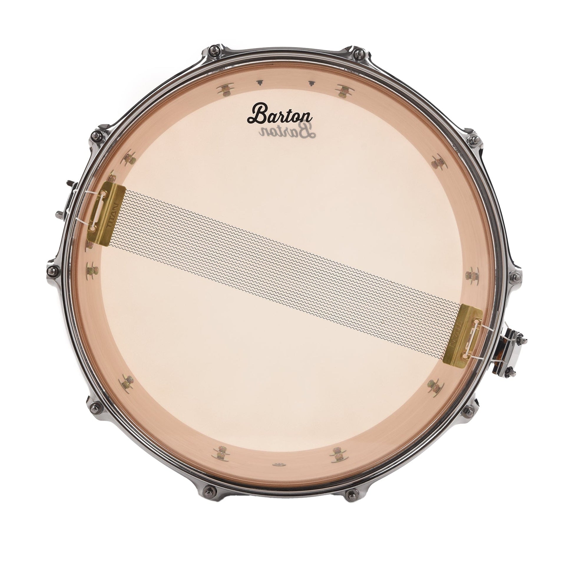 Barton Studio Custom Maple 6.5x14 Snare Drum Black & Gold Pearl Drums and Percussion / Acoustic Drums / Snare