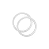 Bass Drum O's 4" Bass Drum Head Reinforcement Ring White (2 Pack Bundle) Drums and Percussion / Parts and Accessories / Drum Parts