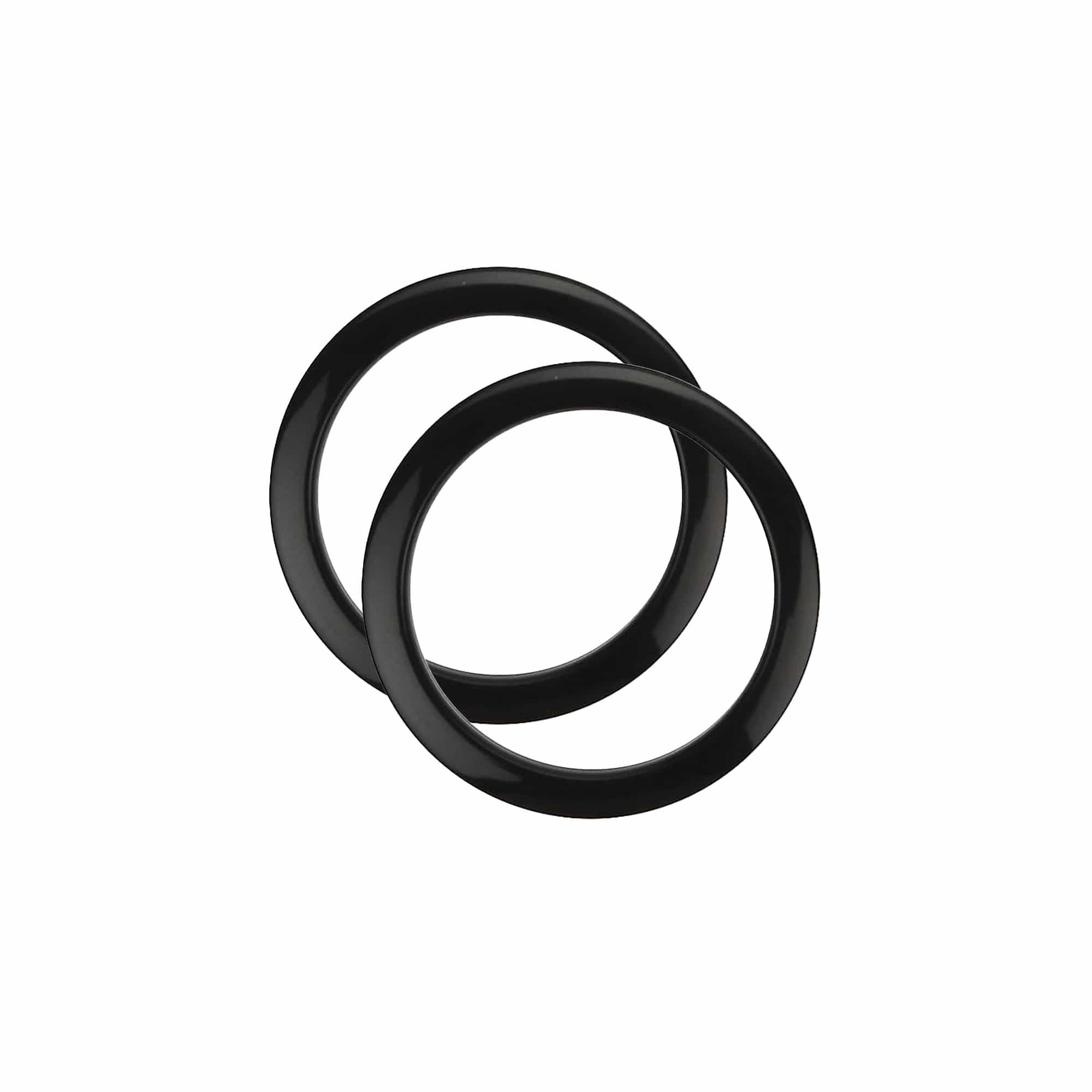 Bass Drum O's 5" Bass Drum Head Reinforcement Ring Black (2 Pack Bundl