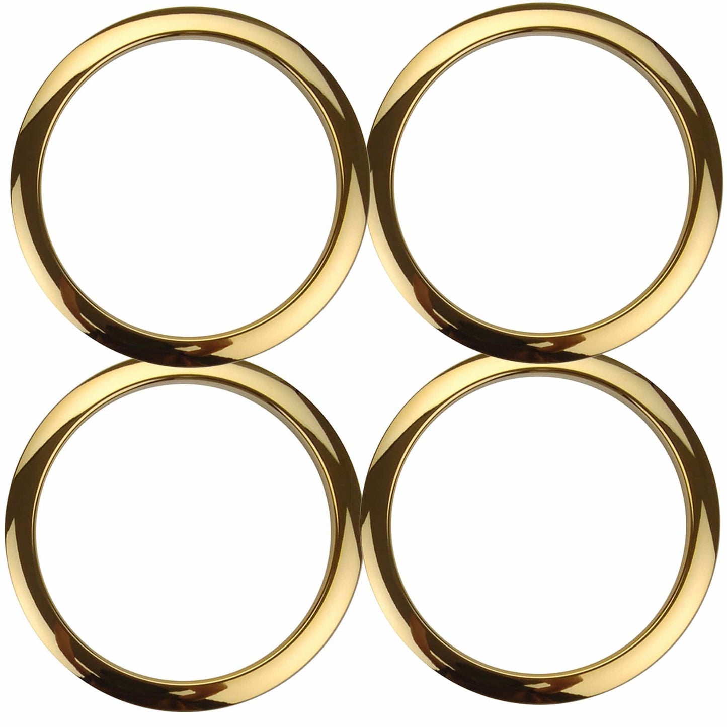 Bass Drum O's 5" Bass Drum Head Reinforcement Ring Brass 4 Pack Bundle Drums and Percussion / Parts and Accessories / Drum Parts