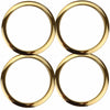 Bass Drum O's 5" Bass Drum Head Reinforcement Ring Brass 4 Pack Bundle Drums and Percussion / Parts and Accessories / Drum Parts