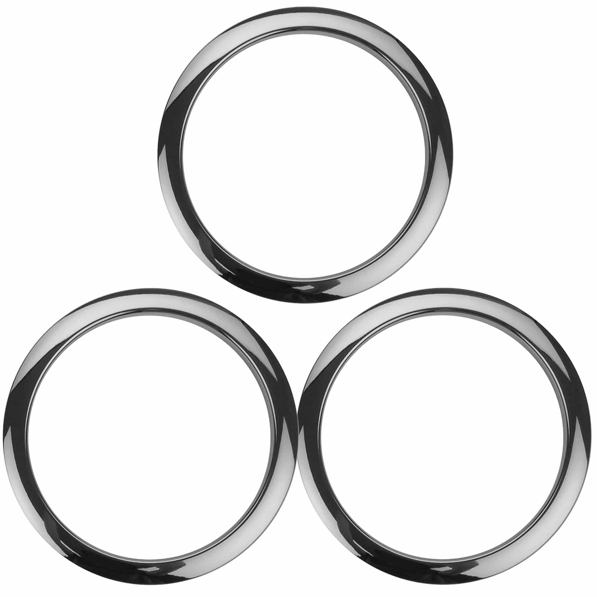 Bass Drum O's 5" Bass Drum Head Reinforcement Ring Chrome (3 Pack Bundle) Drums and Percussion / Parts and Accessories / Drum Parts