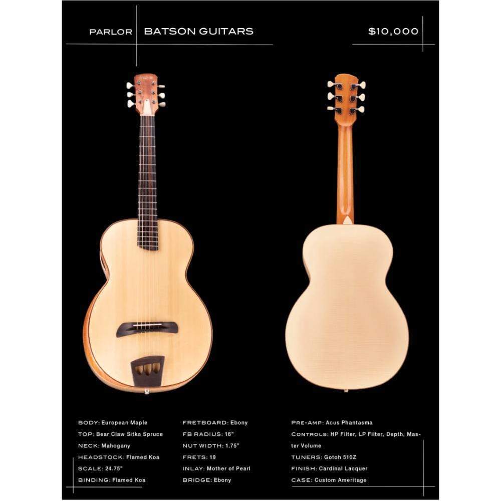 Batson Custom Parlour Bear Claw Sitka Spruce/Cloudy Cocobolo