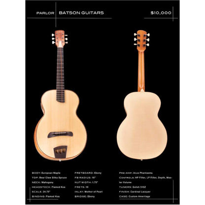 Batson Custom Parlour Bear Claw Sitka Spruce/Cloudy Cocobolo