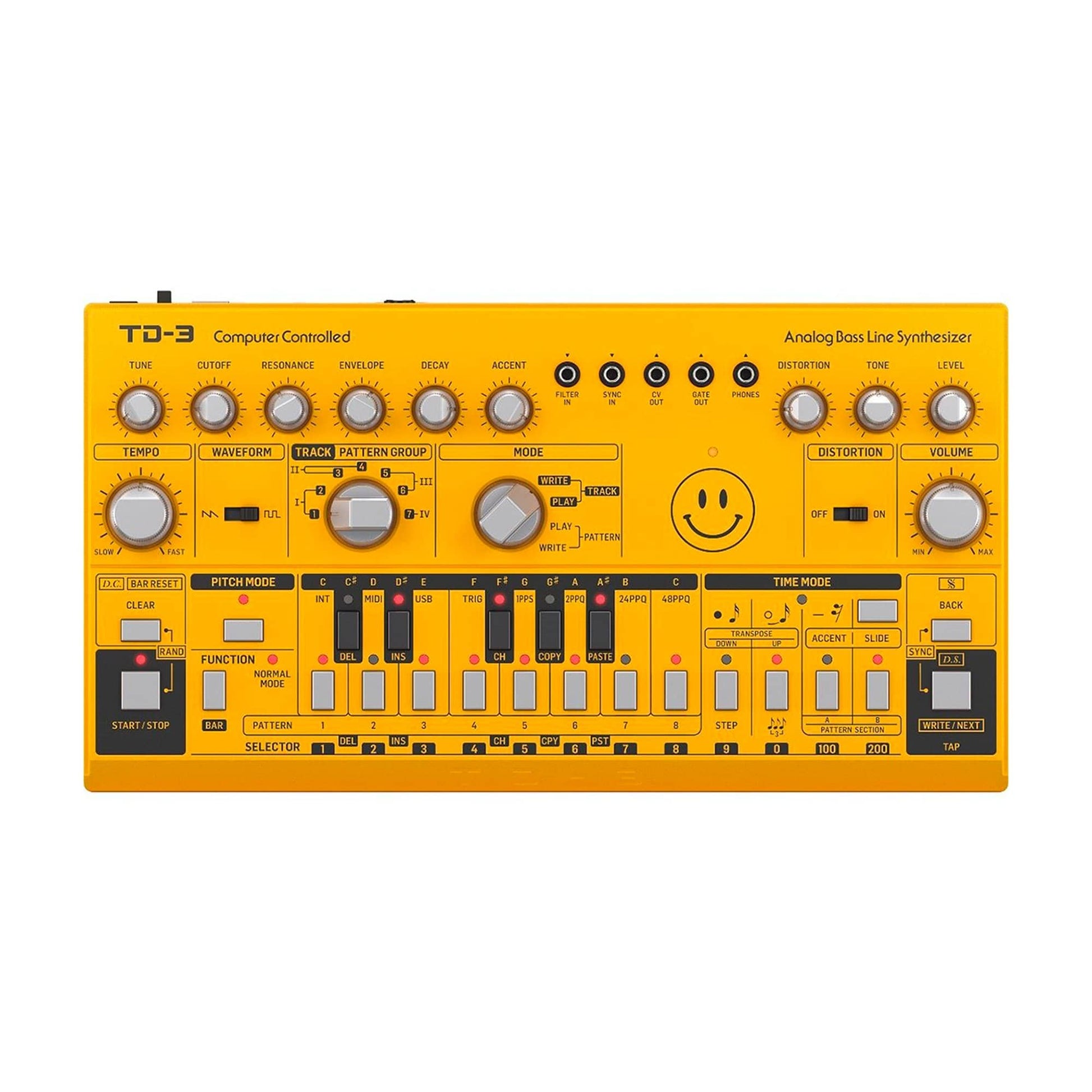 Behringer TD-3-AM Analog Bass Line Synthesizer Yellow Keyboards and Synths / Synths / Analog Synths