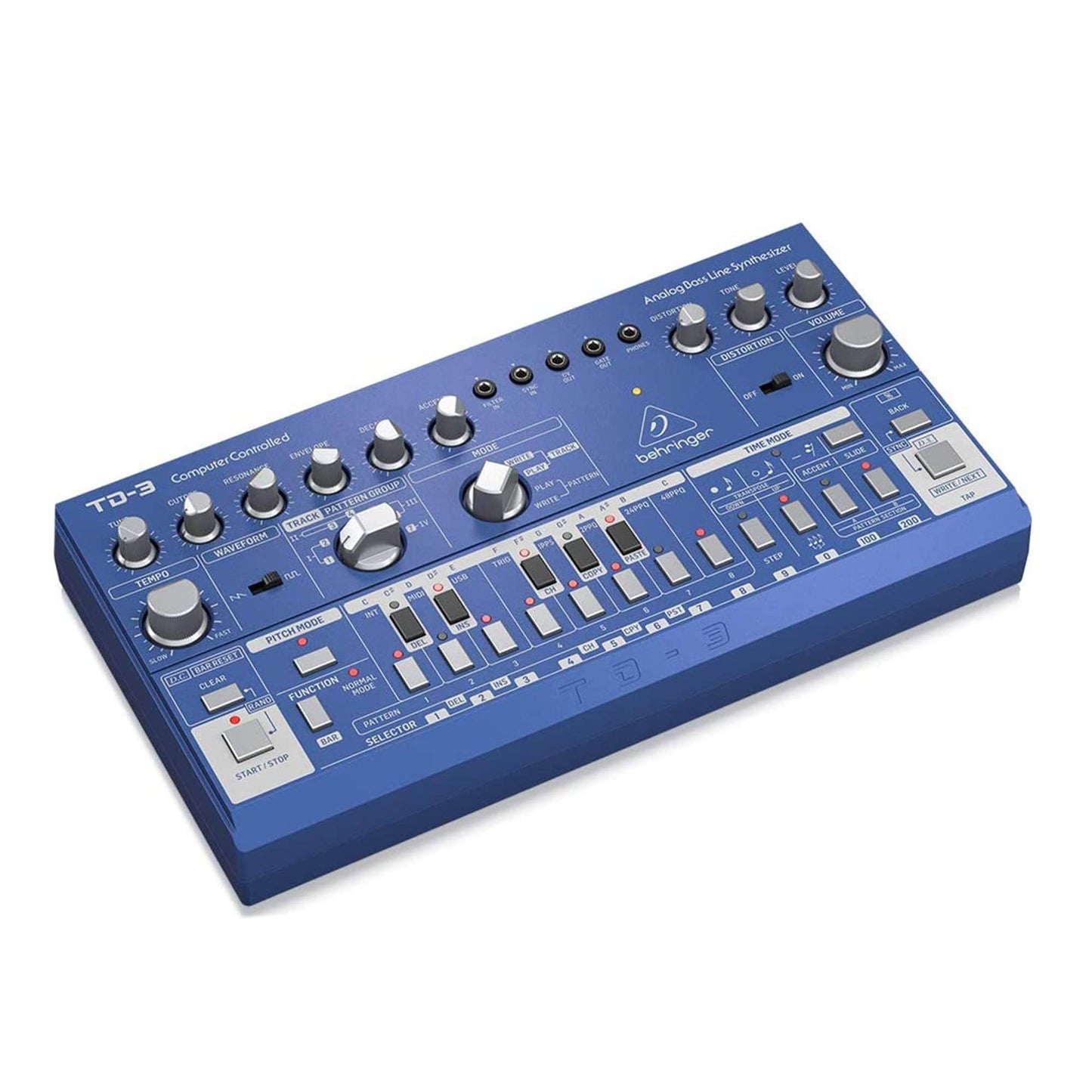 Behringer TD-3-BU Analog Bass Line Synthesizer Blue Keyboards and Synths / Synths / Analog Synths