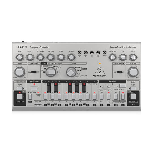 Behringer TD-3-SR Analog Bass Line Synthesizer Silver Keyboards and Synths / Synths / Analog Synths