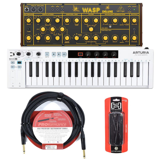 Behringer Wasp Deluxe Legendary Analog Synthesizer and Arturia KeyStep 37 USB Midi Controller Essentials Bundle Keyboards and Synths / Synths / Analog Synths