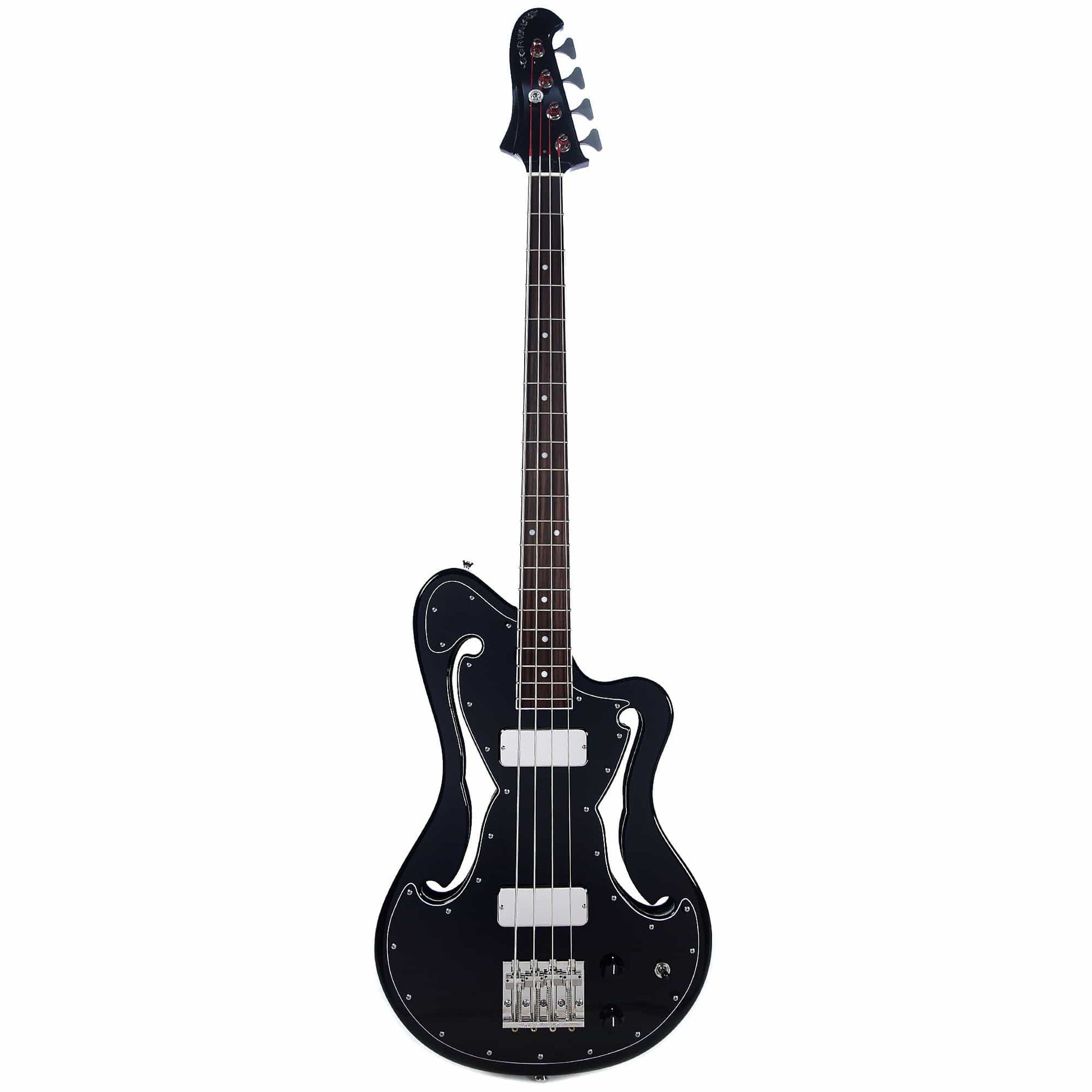BilT Corvaire Bass Black w/3-Ply Black Pickguard Bass Guitars / 4-String