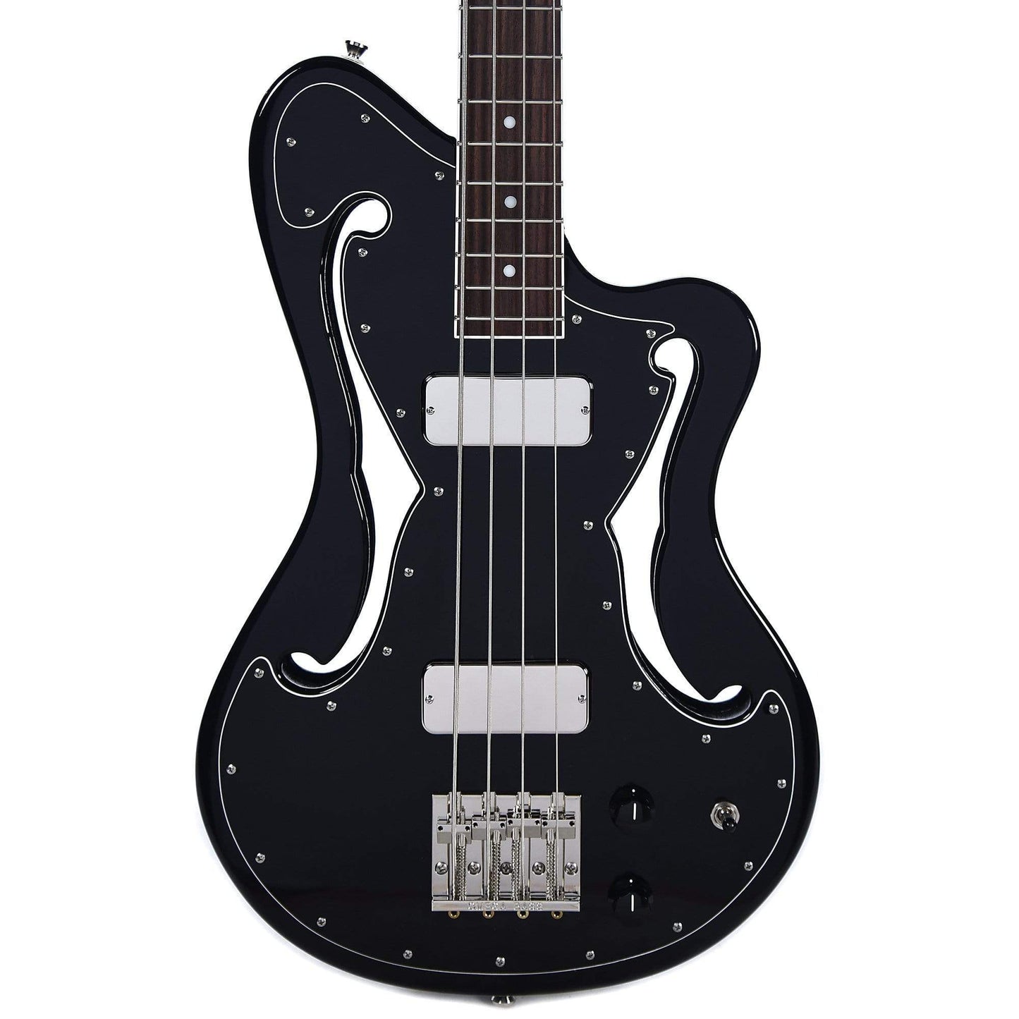 BilT Corvaire Bass Black w/3-Ply Black Pickguard Bass Guitars / 4-String