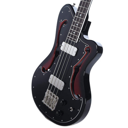 BilT Corvaire Bass Red Burst w/3-Ply Black Pickguard Bass Guitars / 4-String