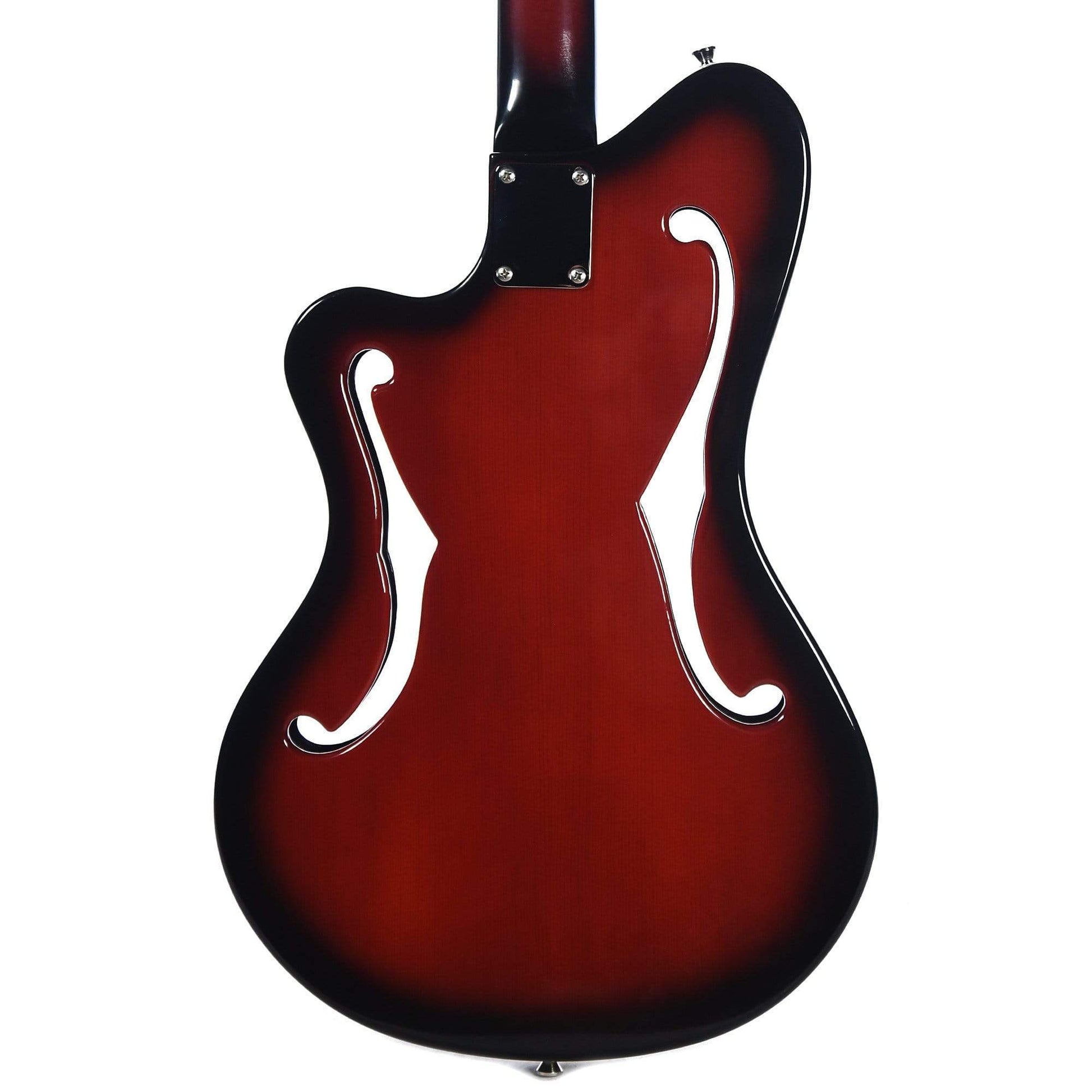 BilT Corvaire Bass Red Burst w/3-Ply Black Pickguard Bass Guitars / 4-String