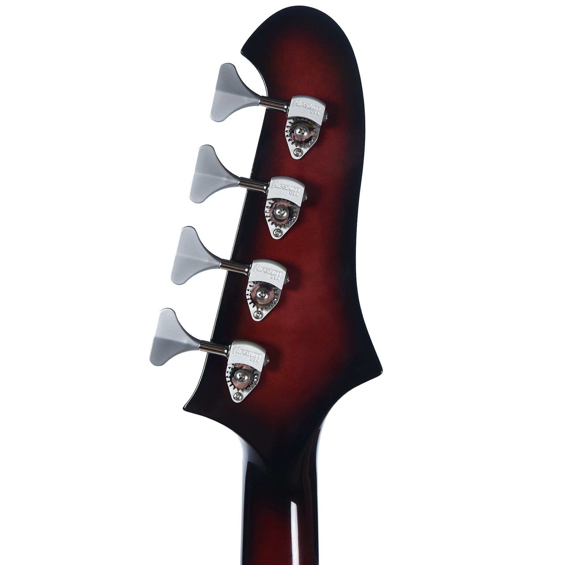 BilT Corvaire Bass Red Burst w/3-Ply Black Pickguard Bass Guitars / 4-String