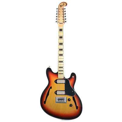 Bilt Volare 12 String 3 Tone Coronado Burst w/Lollar Goldfoil Humbuckers & Block Inlays Electric Guitars / 12-String