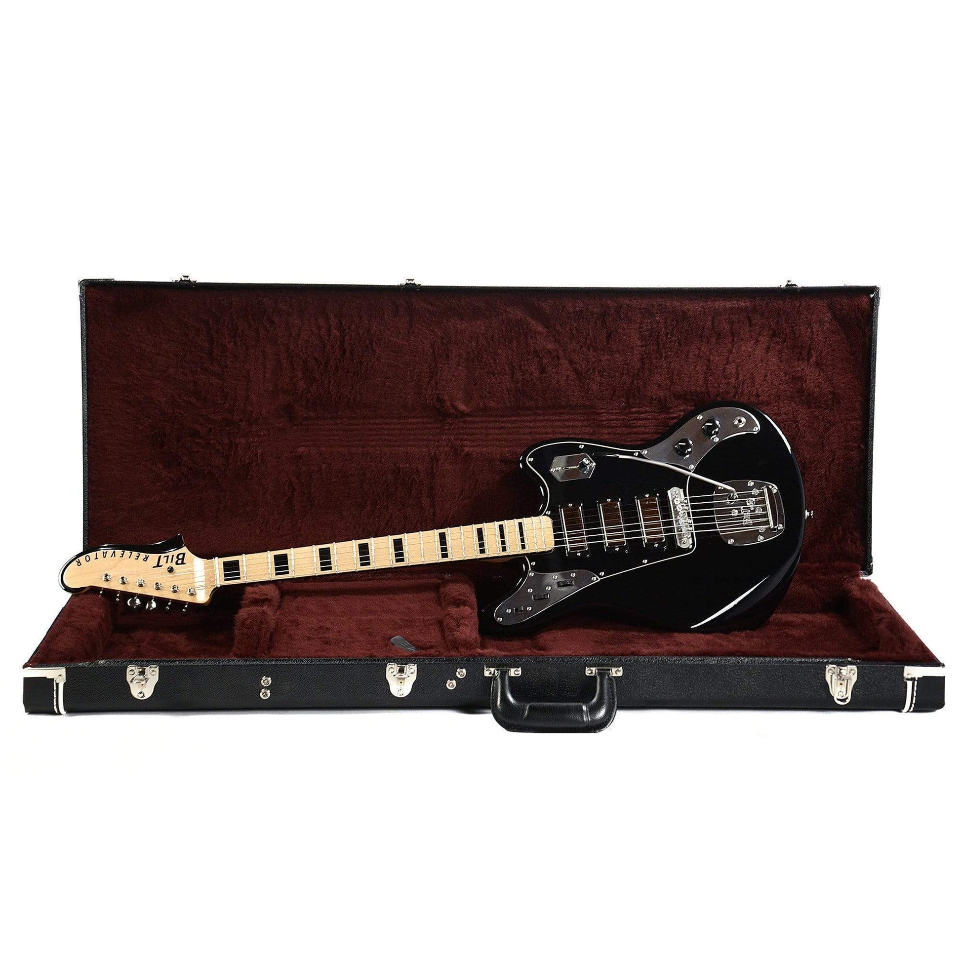 BilT Relevator LS Black w/Lollar Firebird Pickups, Block Inlays, & Mastery Vibrato Electric Guitars / Solid Body