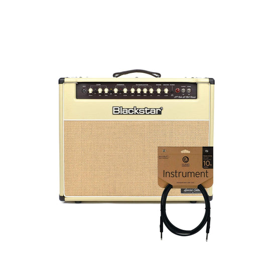 Blackstar HT Club 40 MKII 40W Tube Combo Amp 1x12 Speaker Classic White Cable Bundle Accessories / Cables