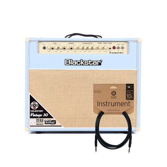 Blackstar HT Club 40 MkII Black and Blue Edition 1x12 40W Combo Cable Bundle Amps / Guitar Combos