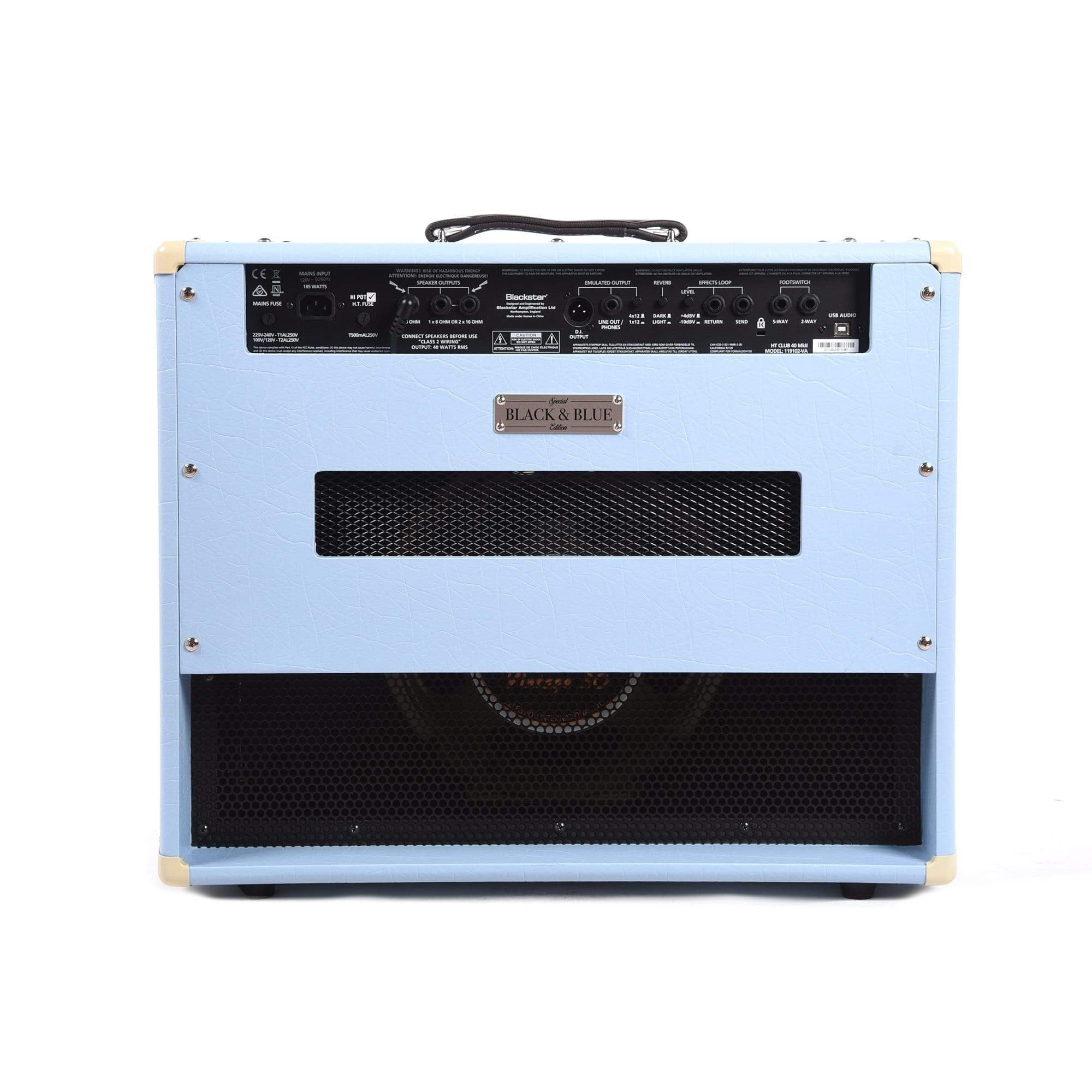 Blackstar HT Club 40 MkII Black and Blue Edition 1x12 40W Combo Amps / Guitar Combos