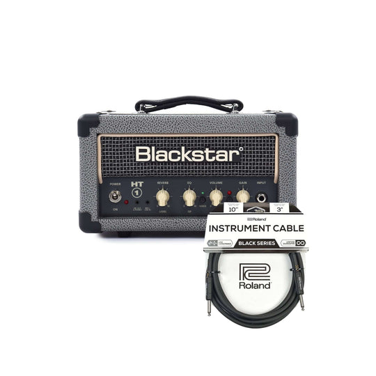 Blackstar HT1RH MKII 1 Watt Tube Head w/Reverb Bronco Grey and (1) Cable Bundle Amps / Guitar Heads