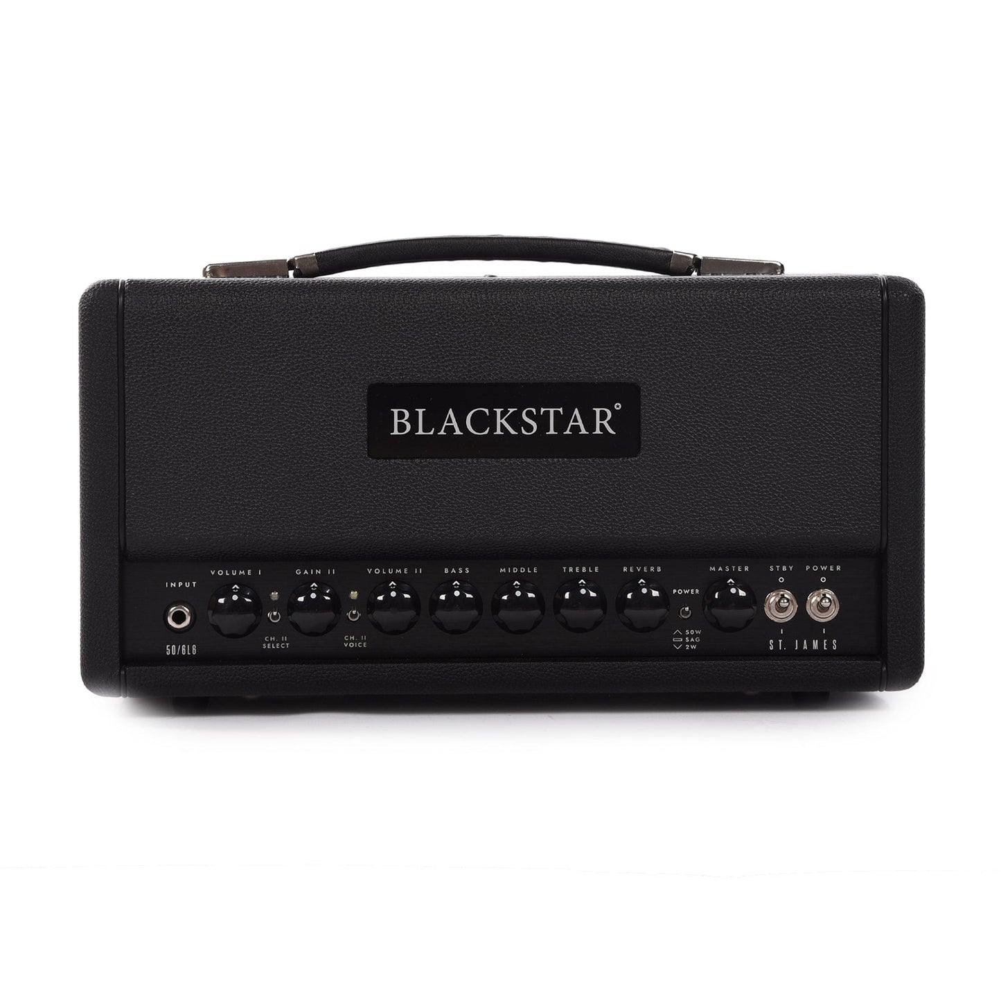 Blackstar St. James 50W 6L6 Tube Amplifier Head W/Cab Rig Black Amps / Guitar Heads