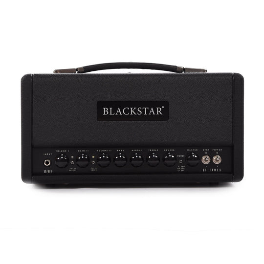 Blackstar St. James 50W 6L6 Tube Amplifier Head W/Cab Rig Black Amps / Guitar Heads