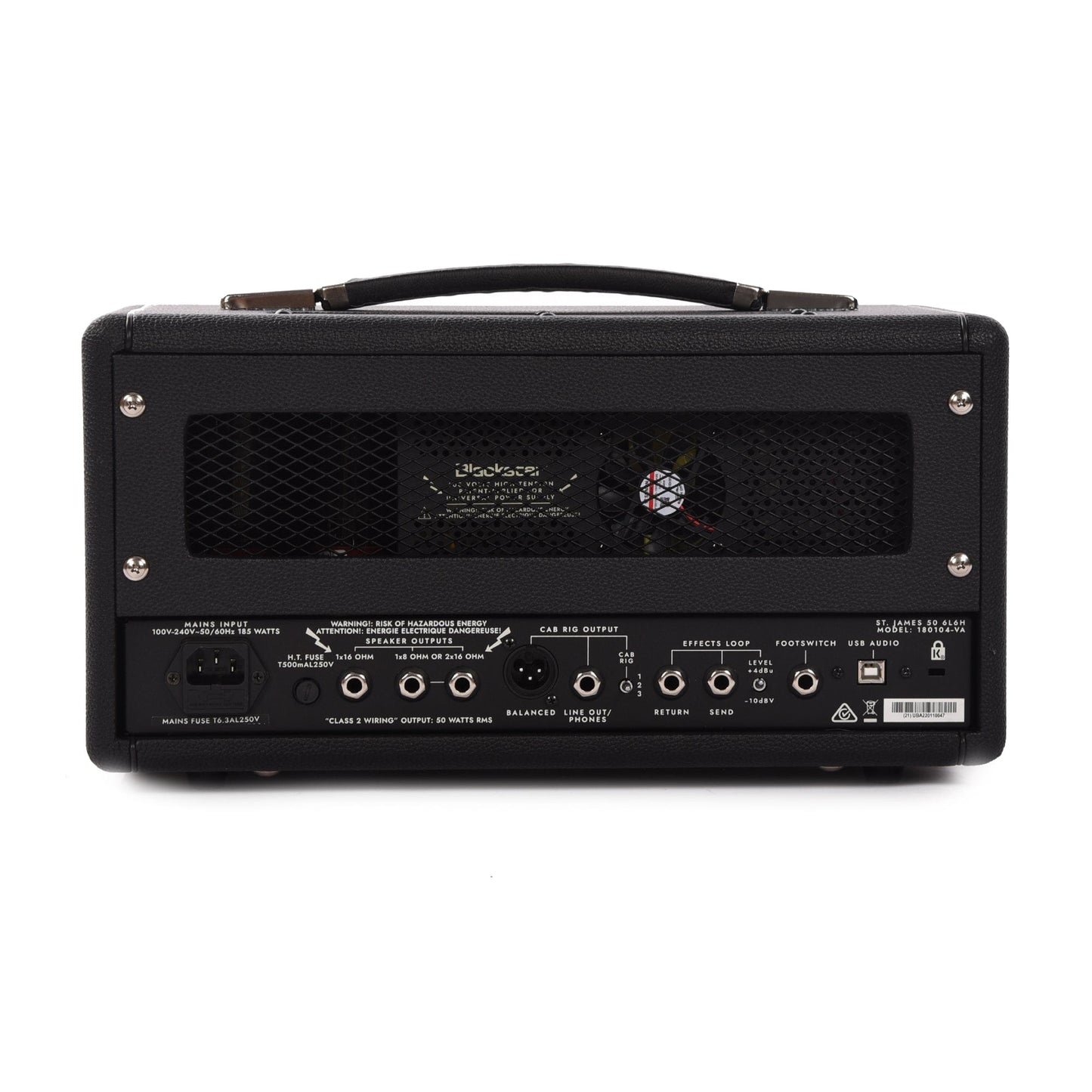 Blackstar St. James 50W 6L6 Tube Amplifier Head W/Cab Rig Black Amps / Guitar Heads