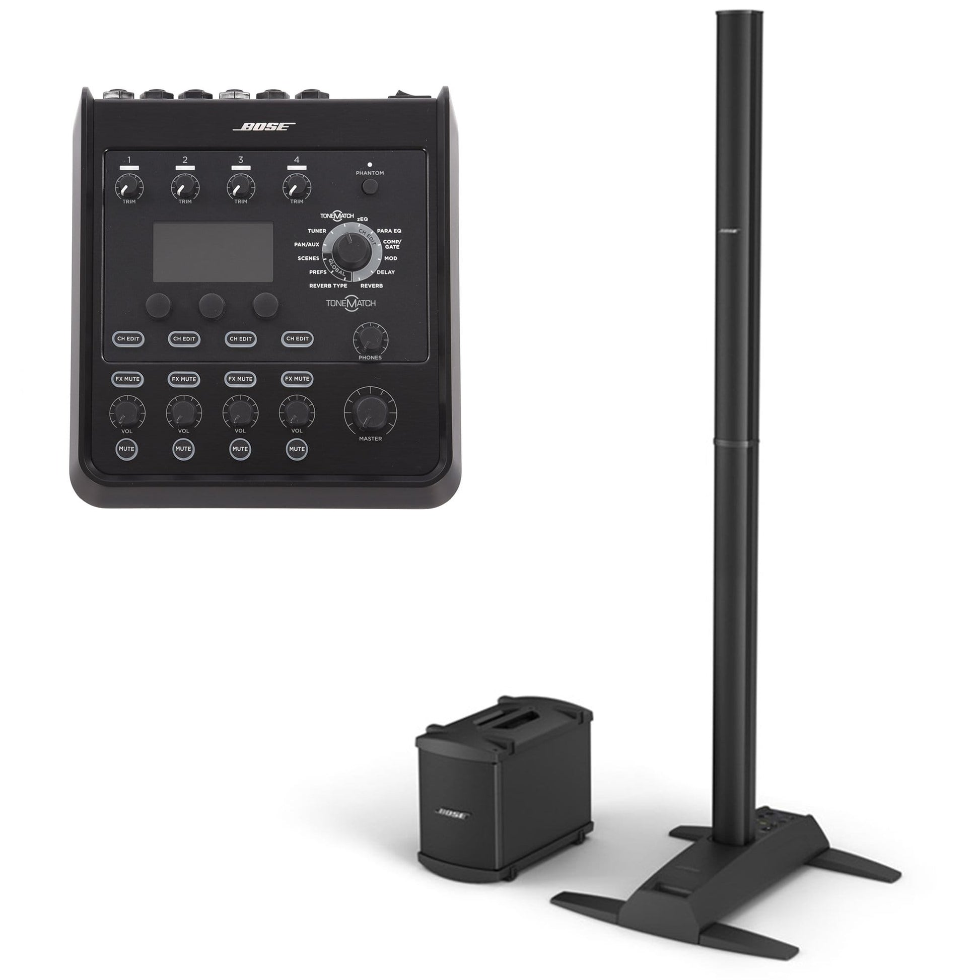Bose L1 Model 1S B1 Bass Package PA System and T4S ToneMatch Mixer Bundle Pro Audio / Portable PA Systems