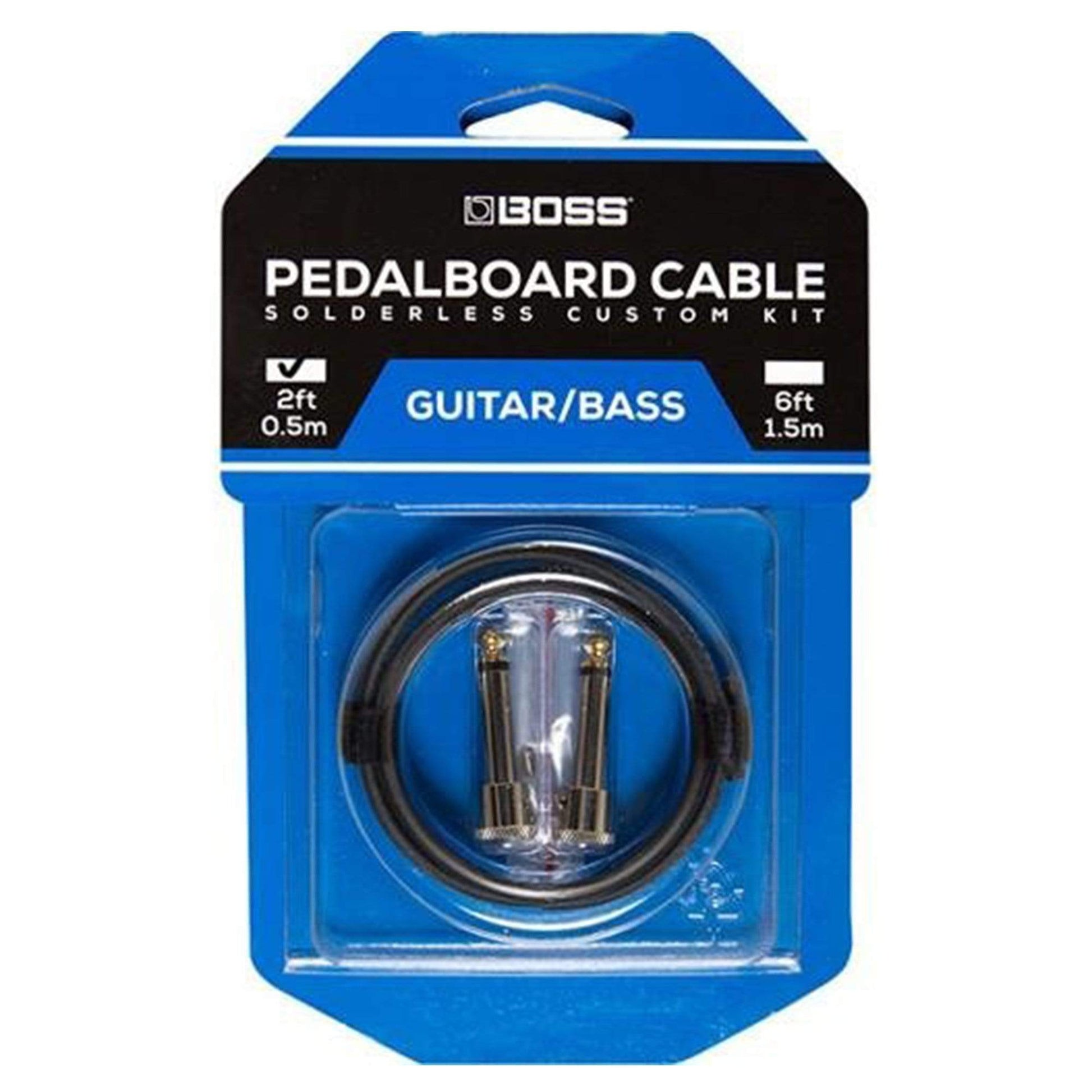 BOSS BCK-2 Solderless Pedalboard Cable Kit - 2 Connectors, 2 Feet Accessories / Cables