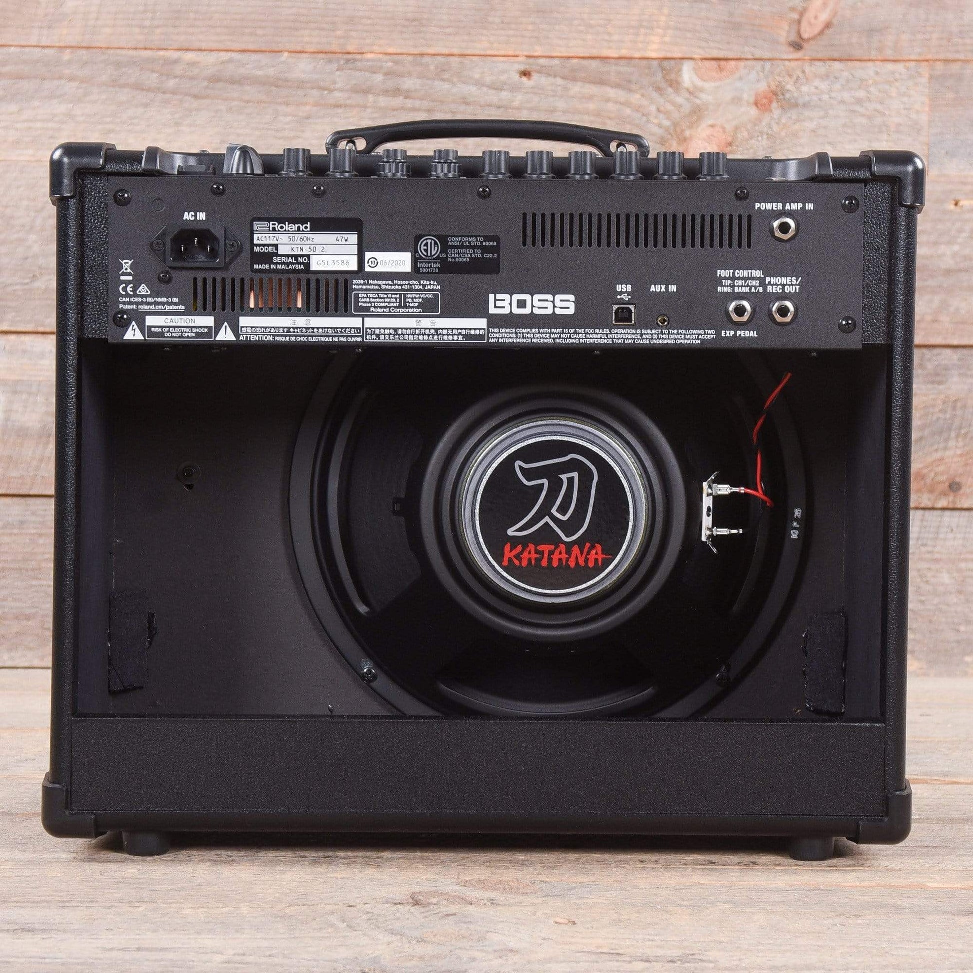 Boss Katana-50 v2 50W 1x12 Guitar Combo Amplifier Black Amps / Guitar Combos