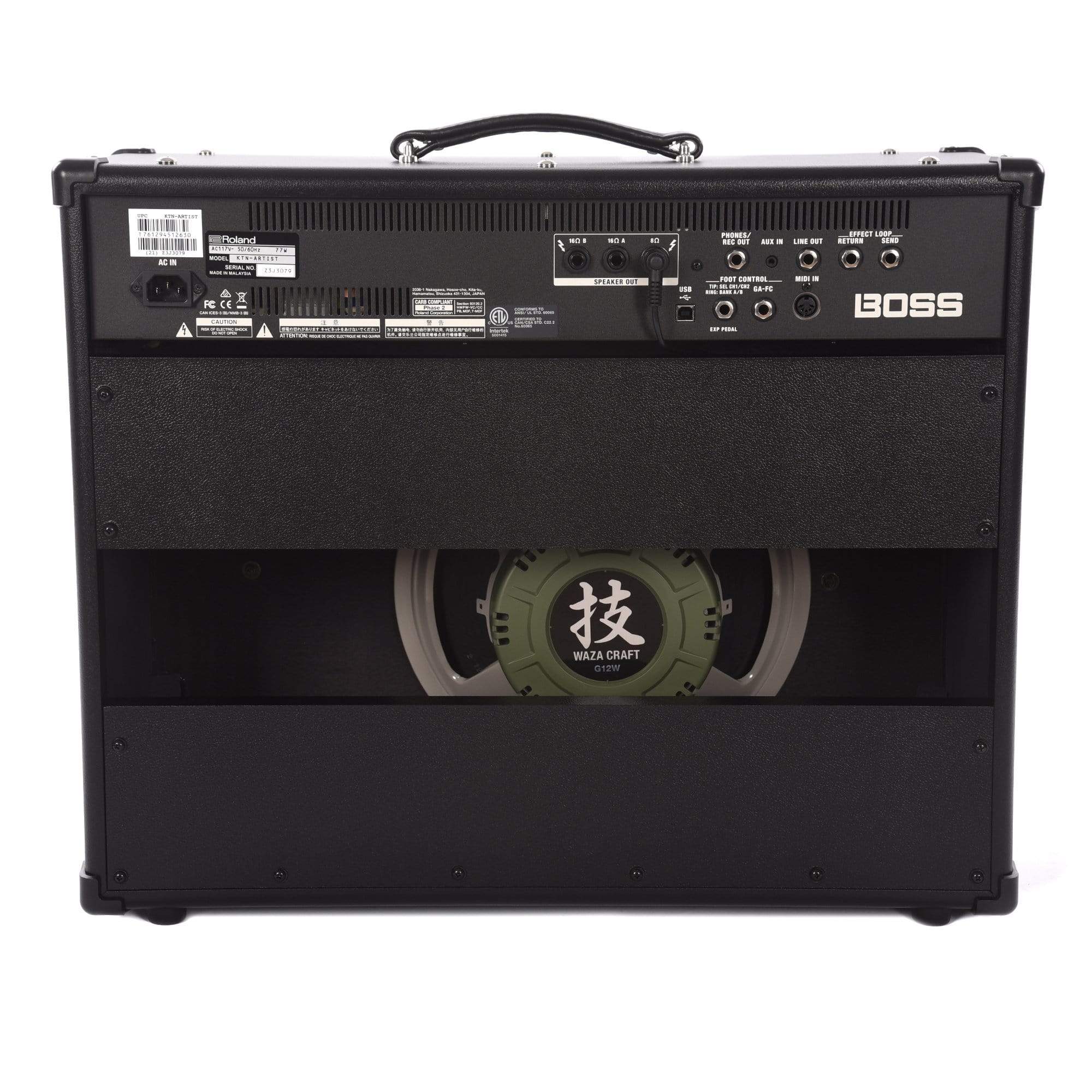 Boss Katana Artist 100W 1x12 Guitar Combo Amplifier Black Amps / Guitar Combos