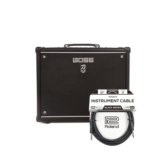 Boss Katana KTN-50 v2 50W 1x12 Guitar Combo Amplifier Black and (1) Cable Bundle Amps / Guitar Combos