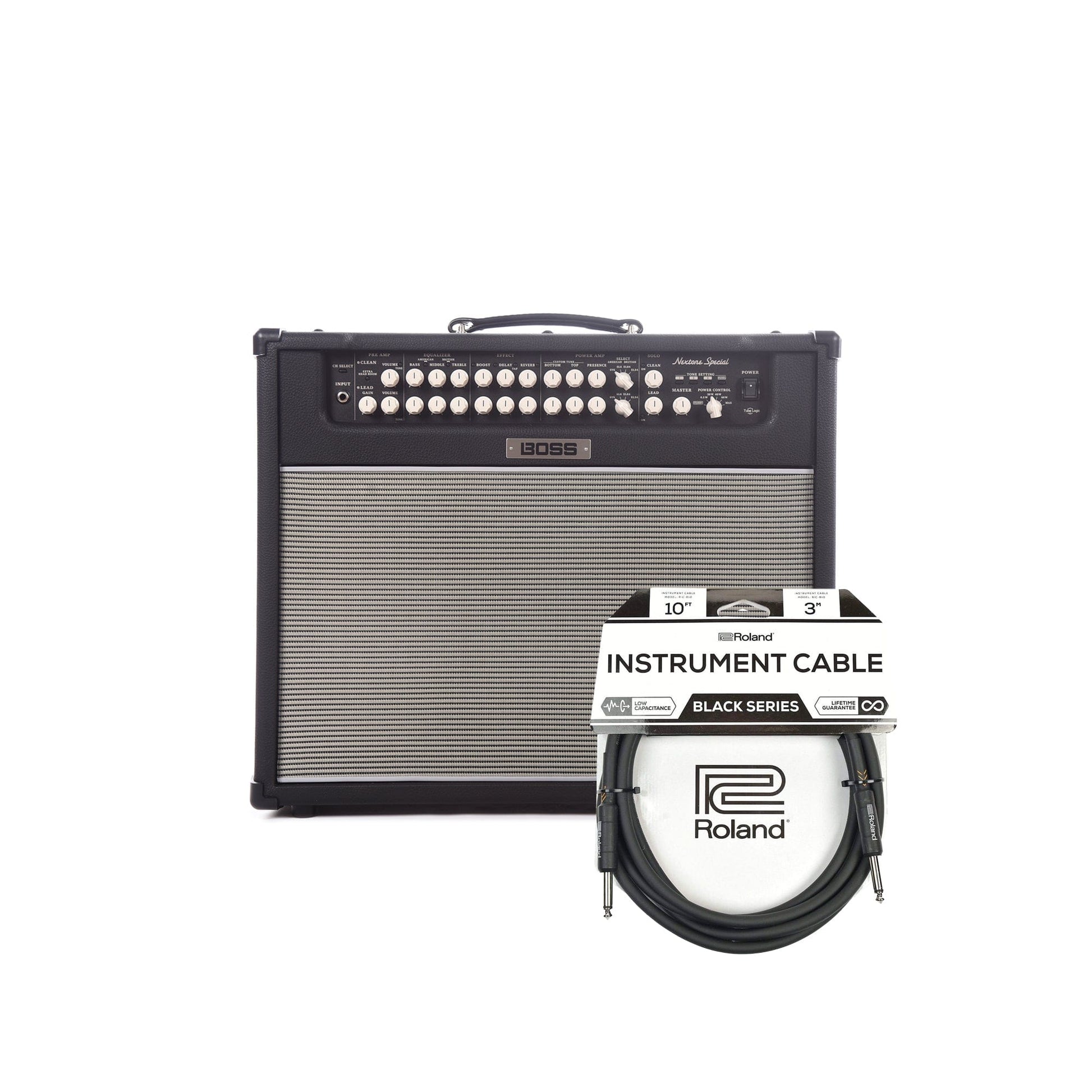 Boss Nextone Special 80W 1x12 Guitar Combo Amplifier and (1) Cable Bundle Amps / Guitar Combos