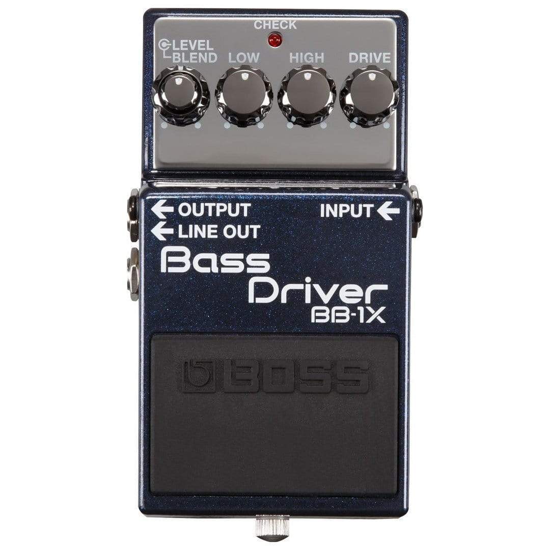 Boss BB-1X Bass Driver Bundle w/ 2 Roland Black Series 6 inch Patch Cables Effects and Pedals / Bass Pedals