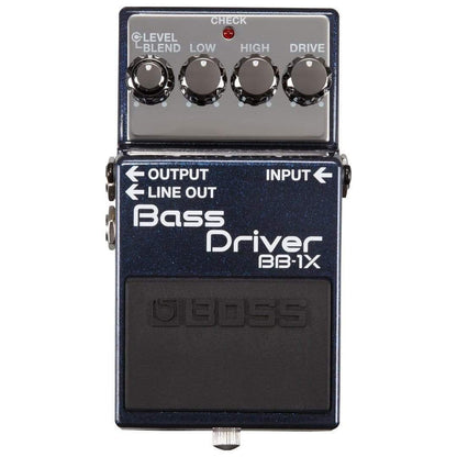 Boss BB-1X Bass Driver Bundle w/ 2 Roland Black Series 6 inch Patch Cables Effects and Pedals / Bass Pedals