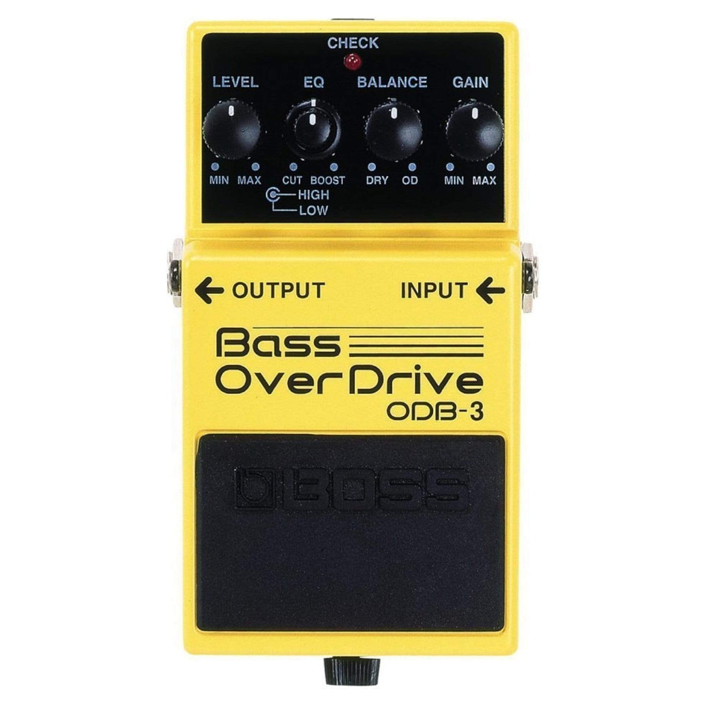 Boss ODB-3 Bass Overdrive Bundle w/ 2 Roland Black Series 6 inch Patch Cables Effects and Pedals / Bass Pedals