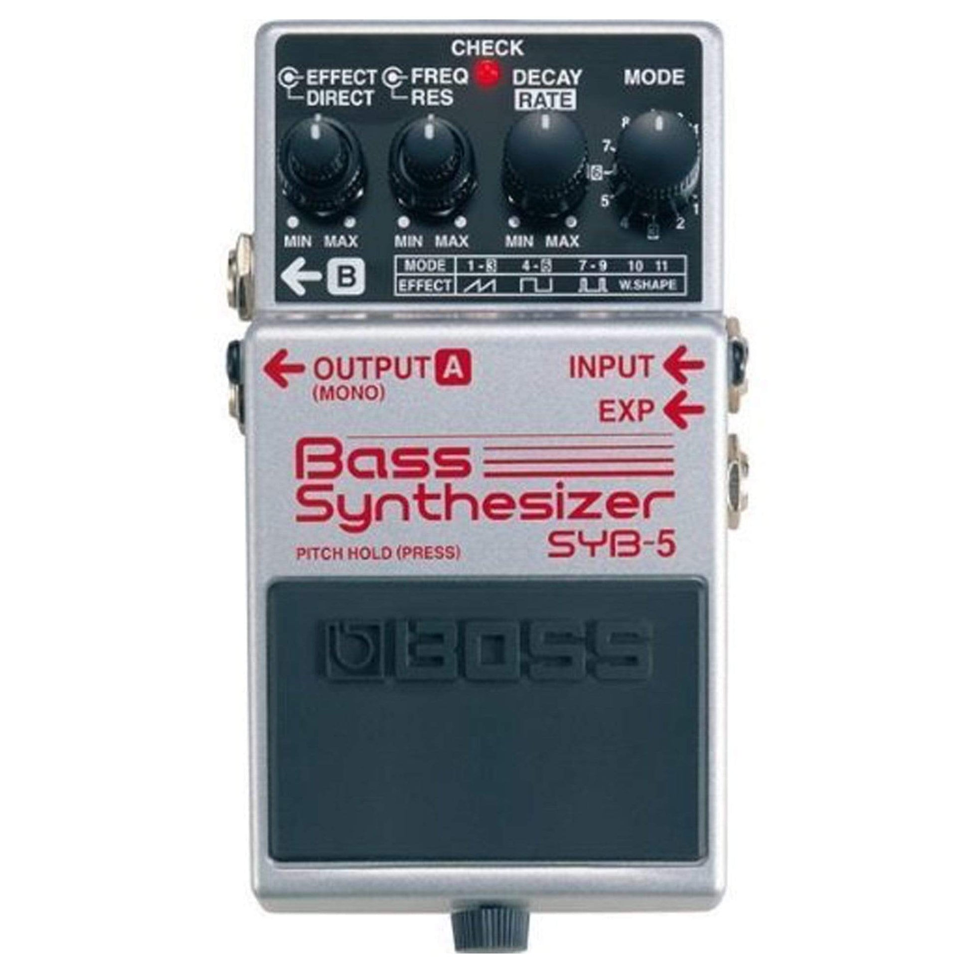 Boss SYB-5 Bass Synthesizer Bundle w/ 2 Roland Black Series 6 inch Patch Cables Effects and Pedals / Bass Pedals