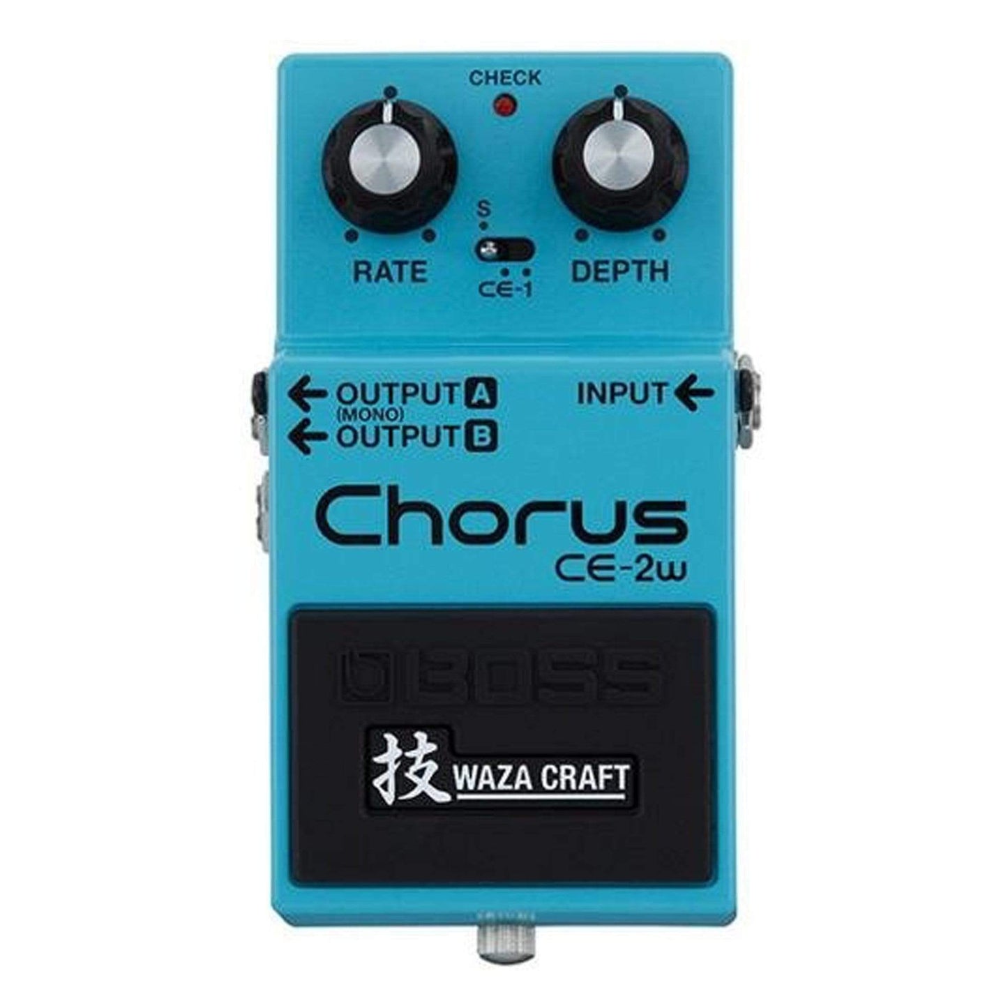 Boss CE-2W Chorus Bundle w/ 2 Roland Black Series 6 inch Patch Cables Effects and Pedals / Chorus and Vibrato