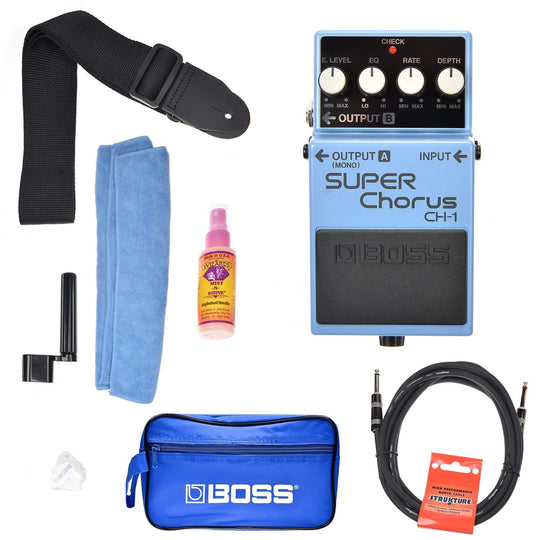 Boss CH-1 Super Chorus Boss Promo Accessories Bundle Effects and Pedals / Chorus and Vibrato