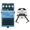 Boss CH-1 Super Chorus Bundle w/ 2 Roland Black Series 6 inch Patch Cables Effects and Pedals / Chorus and Vibrato