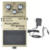 Boss AD-2 Acoustic Preamp Pedal Bundle w/ Boss PSA-120S2 Power Supply Effects and Pedals / Compression and Sustain