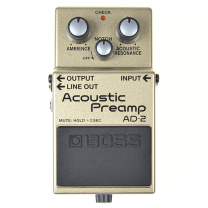 Boss AD-2 Acoustic Preamp Pedal Bundle w/ Boss PSA-120S2 Power Supply Effects and Pedals / Compression and Sustain
