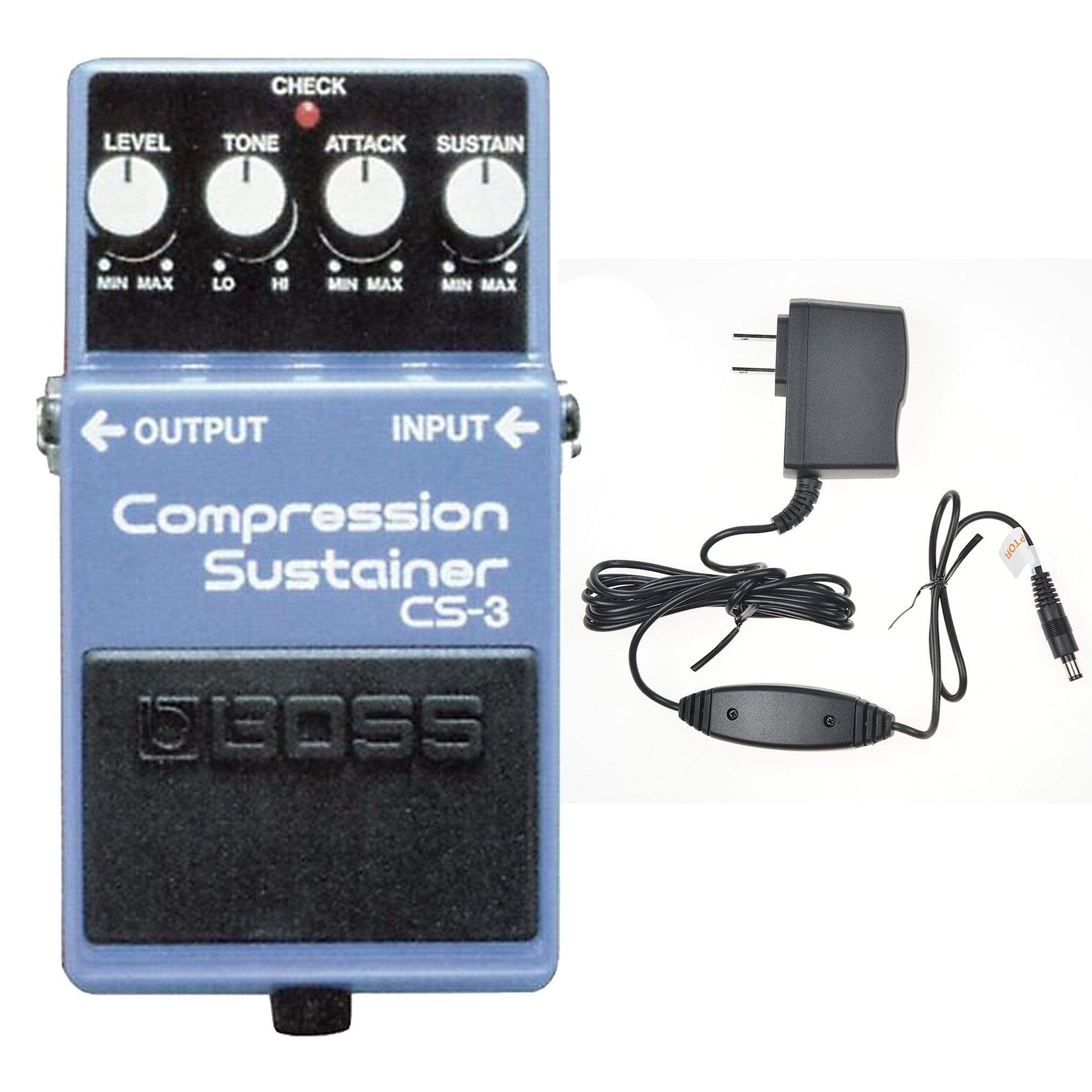 Boss CS-3 Compression Sustainer Bundle w/ Boss PSA-120S2 Power Supply – Chicago Music Exchange