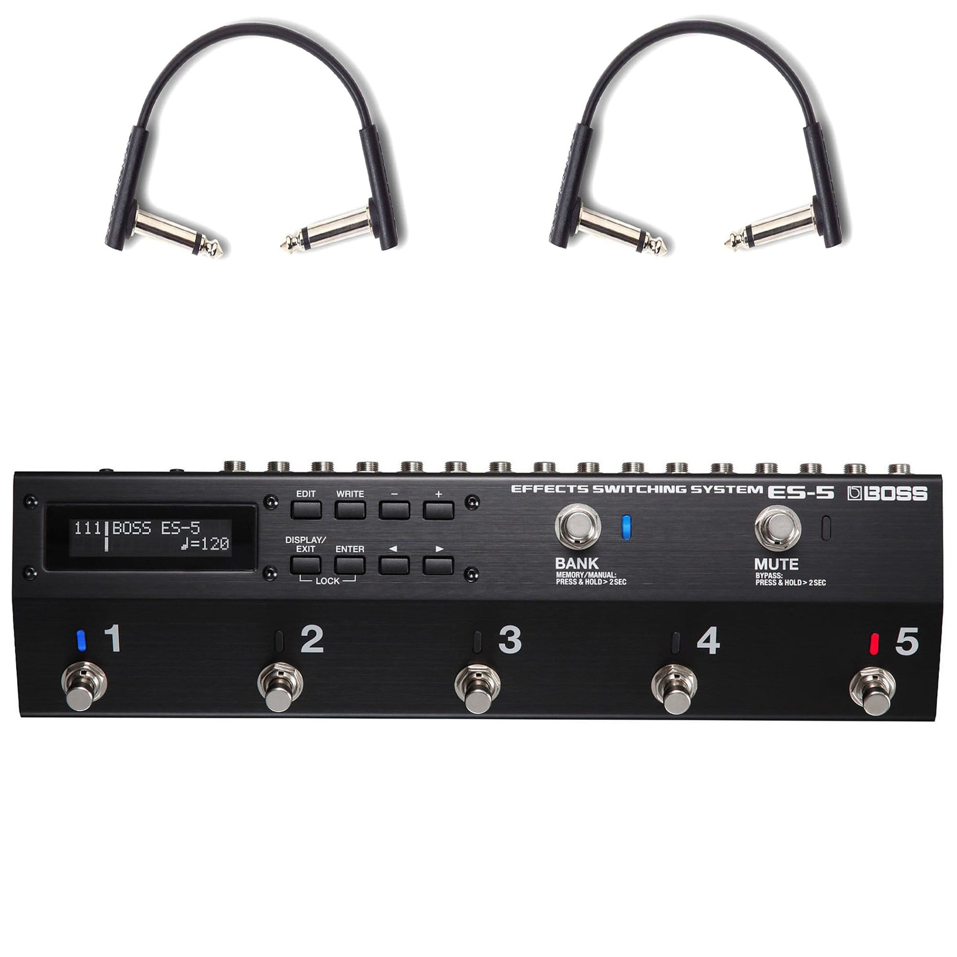 Boss ES-5 Effects Switching System w/RockBoard Flat Patch Cables Bundle Effects and Pedals / Controllers, Volume and Expression