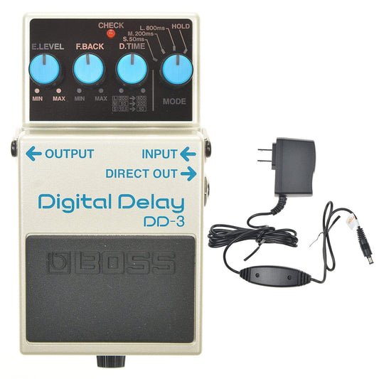 Boss DD-3 Digital Delay Bundle w/ Boss PSA-120S2 Power Supply Effects and Pedals / Delay