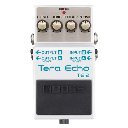 Boss TE-2 Tera Echo Bundle w/ 2 Roland Black Series 6 inch Patch Cables Effects and Pedals / Delay