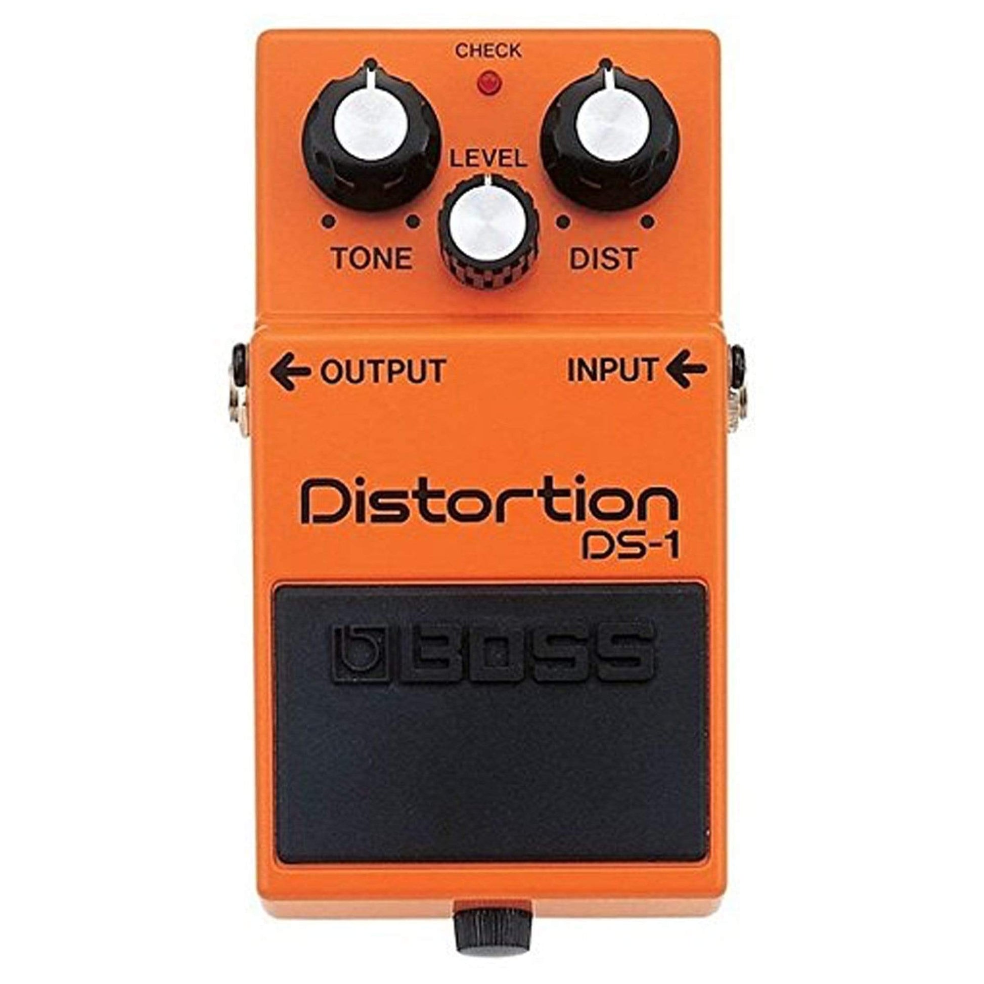 Boss DS-1 Distortion Bundle w/ 2 Roland Black Series 6 inch Patch Cables Effects and Pedals / Distortion