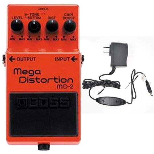 Boss MD-2 Mega Distortion Bundle w/ Boss PSA-120S2 Power Supply Effects and Pedals / Distortion