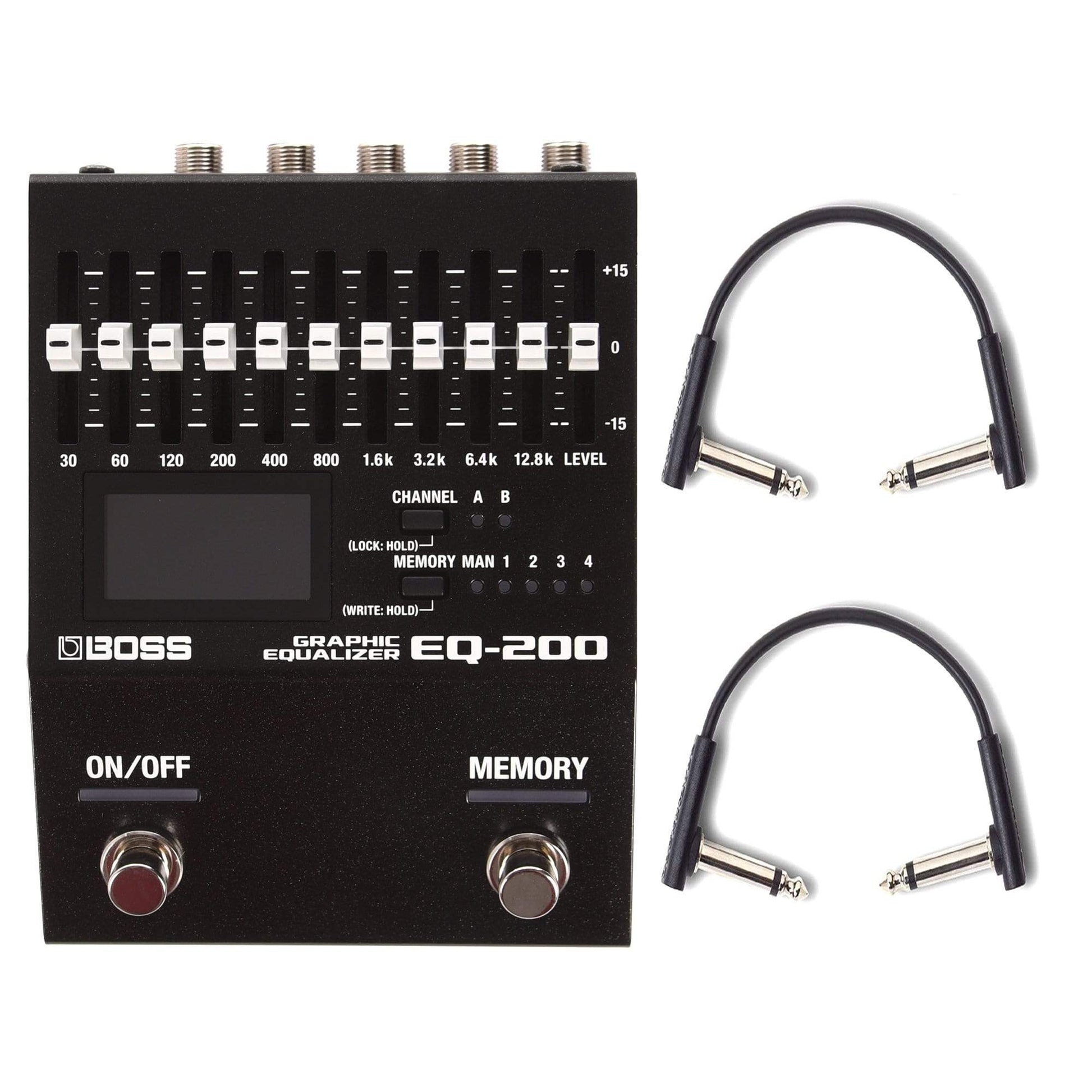 boss eq-200 graphic equalizer pedal Boss EQ-200 Equalizer w/RockBoard Flat Patch Cables Bundle – Chicago Music Exchange