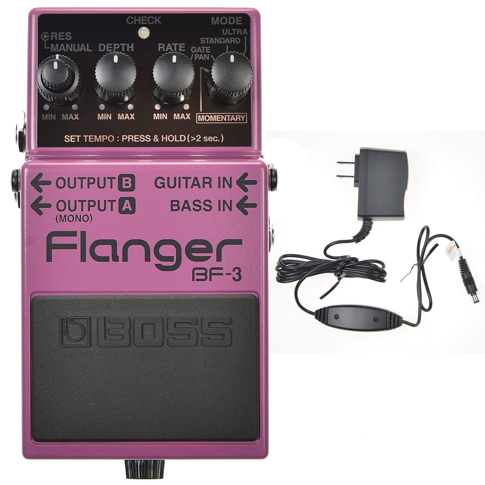 Boss BF-3 Flanger Bundle w/ Boss PSA-120S2 Power Supply – Chicago Music Exchange