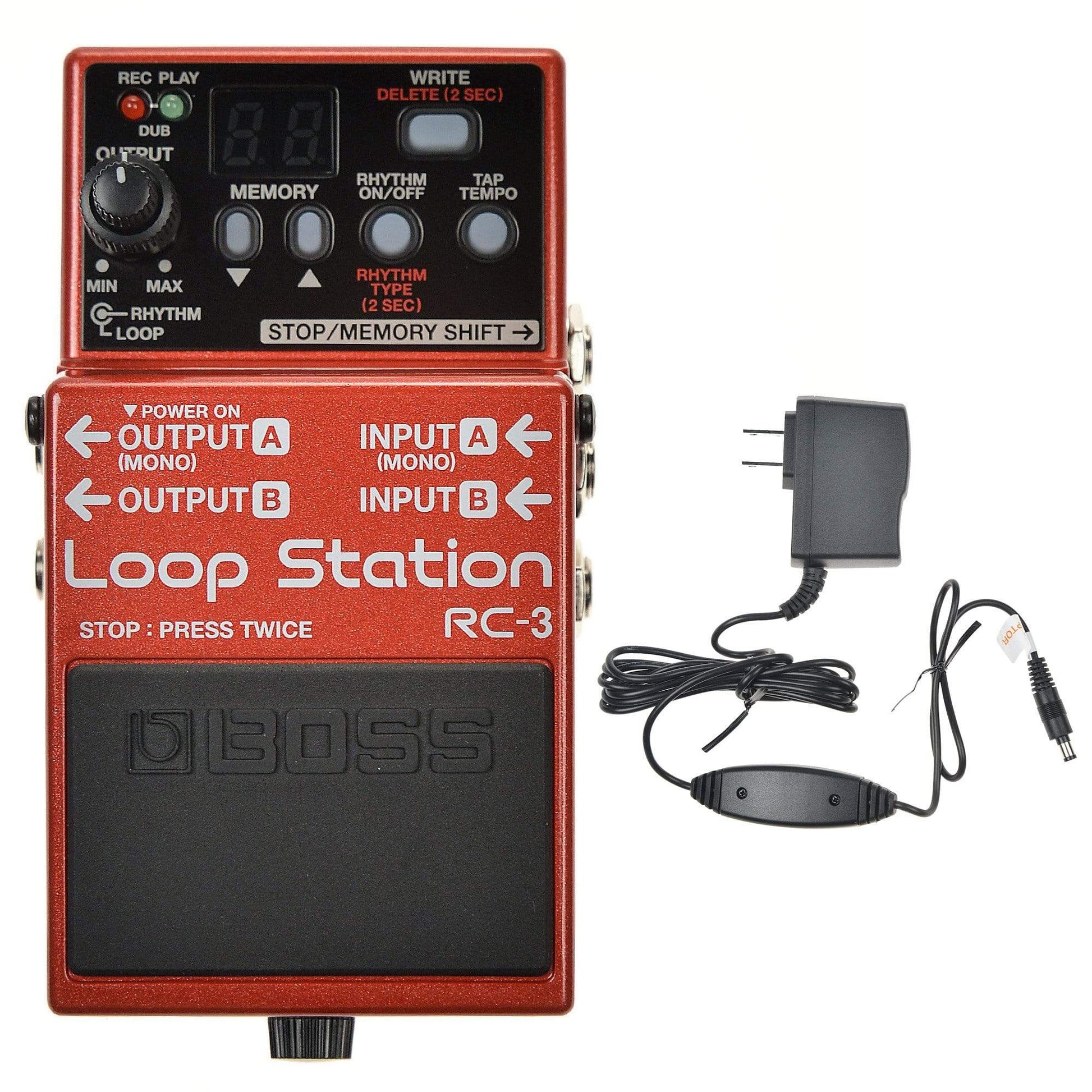 boss loop pedal rc 3 Boss RC-3 Loop Station Bundle w/ Boss PSA-120S2 Power Supply – Chicago Music Exchange